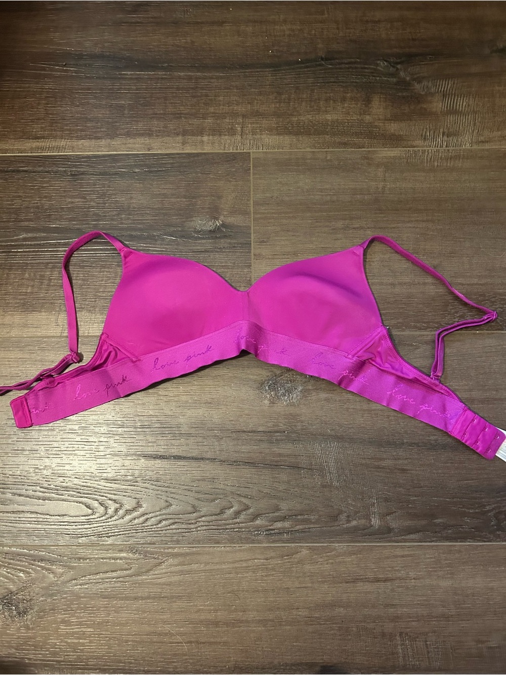 PINK Victoria's Secret Bright Fuchsia Lightly Padded T-Shirt Bra